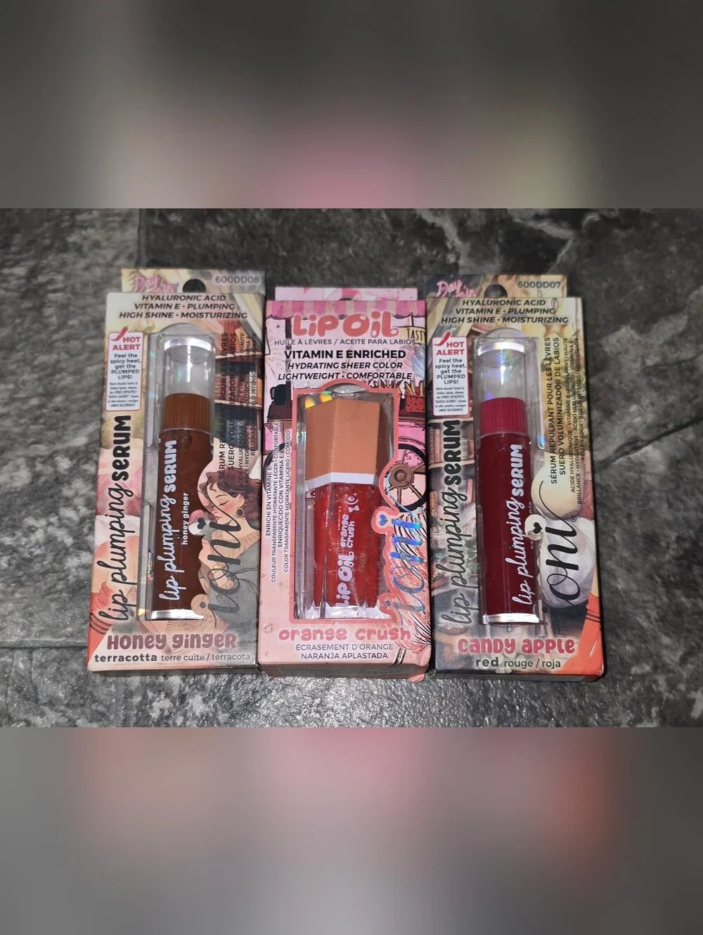 Ioni Lip Plumping Serum- Candy Apple & Honey Ginger + Lip Oil BNIB